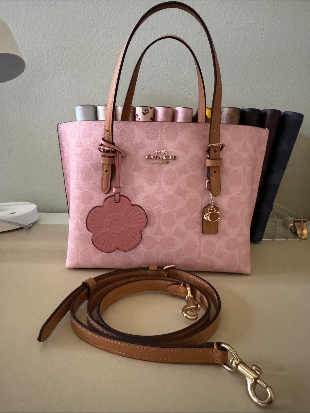 Coach Pink Powder Molly tote with tags